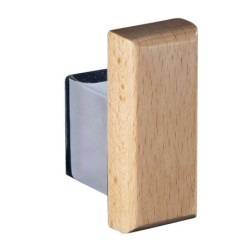 PERCHA CROMO/MADERA NATURAL